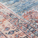 Baltinglass Rust & Blue Washable Area Rug - Clearance