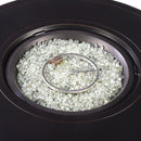 Aluminum 44-in Round Propane Fire Table with Beads, Covers and Lid