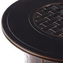 Aluminum 44-in Round Propane Fire Table with Beads, Covers and Lid