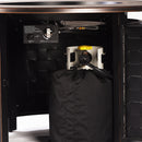 Aluminum 44-in Round Patio Fire Table Set with Swivel Rocking Chairs