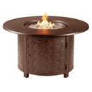 Aluminum 44-in Round Propane Fire Table with Beads, Covers and Lid