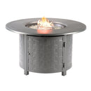 Aluminum 44-in Round Propane Fire Table with Beads, Covers and Lid