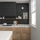 Black 2x8 Matte Ceramic Subway Tile (60 pack, 6.46 sq ft/case)