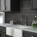 Black 2x8 Matte Ceramic Subway Tile (60 pack, 6.46 sq ft/case)