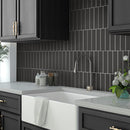 Black 2x8 Matte Ceramic Subway Tile (60 pack, 6.46 sq ft/case) - Sample