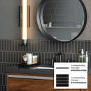 Black 2x8 Matte Ceramic Subway Tile (60 pack, 6.46 sq ft/case)