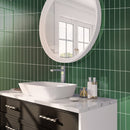 Green 2x8 Glossy Ceramic Subway Tile (60 pack, 6.48 sq ft/case)