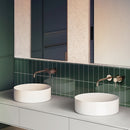 Green 0.5x8 Glossy Ceramic Pencil Tile Trim (10 pack, 0.3 sq ft/case)