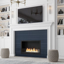 Blue 2x8 Glossy Ceramic Subway Deco Tile (38 pack, 4.09 sq ft/case)