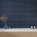 Blue 2x8 Glossy Ceramic Subway Deco Tile (38 pack, 4.09 sq ft/case)