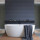 Blue 2x8 Matte Ceramic Subway Deco Tile (38 pack, 4.1 sq ft/case)