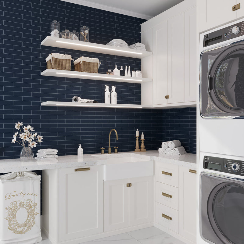 Blue 2x8 Matte Ceramic Subway Tile (60 pack, 6.48 sq ft/case), photo 6 of 8