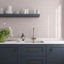 Pink 2x8 Glossy Ceramic Subway Tile (50 pack, 5.38 sq ft/case) - Sample