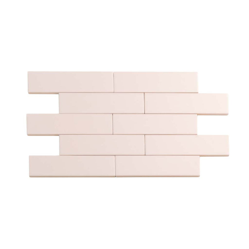 Pink 2x8 Matte Ceramic Subway Tile (60 pack, 6.46 sq ft/case), photo 10 of 12