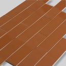 Red 2x8 Glossy Ceramic Subway Tile (50 pack, 5.38 sq ft/case) - Sample