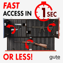 Tactical Rustic Hidden American Flag Gun Storage with Trap Door