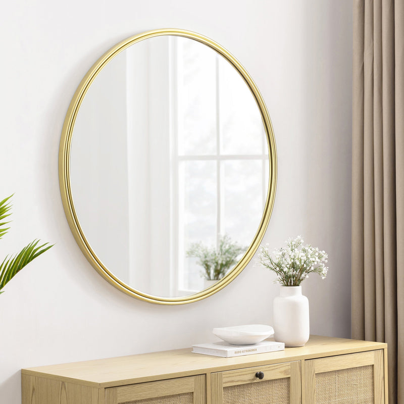 36" Double Ribbed Frame Mirror