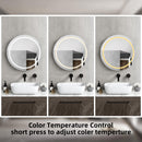 26 in. W x 30 in. H x 5.1 in. D LED Round Bathroom Medicine Cabinet with Mirror