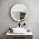 26 in. W x 30 in. H x 5.1 in. D LED Round Bathroom Medicine Cabinet with Mirror