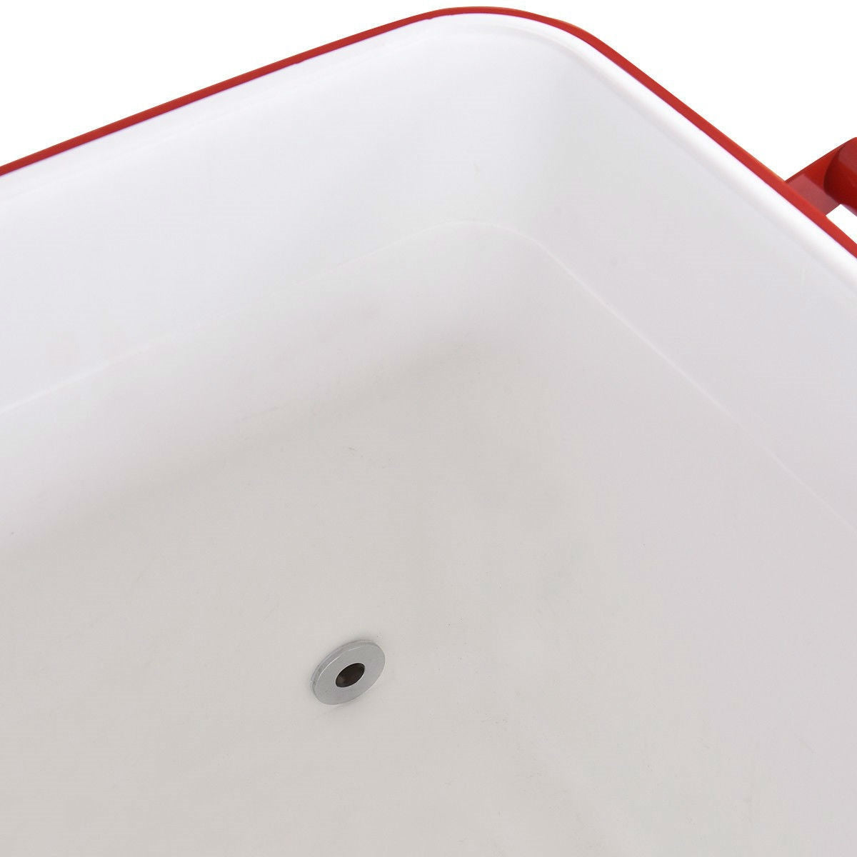 80 Quart Red Sturdy Rolling Steel Construction Cooler, photo 4 of 5