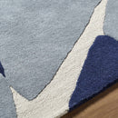 Robbins Modern Blue Wool Rug
