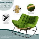 Outdoor Rocking Chair, Oversized Papasan Chair, Indoor Comfy Lounge Rocker by EP Designlab LLC