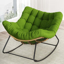Outdoor Rocking Chair, Oversized Papasan Chair, Indoor Comfy Lounge Rocker by EP Designlab LLC