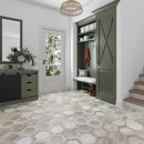 Beige 10x10 Matte Hexagon Porcelain Tile (20 pack, 10.43 sq ft/case) - Sample
