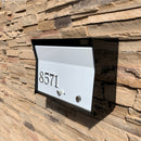 RetroBox Locking Wall Mount Mailbox in JET BLACK