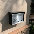 RetroBox Locking Wall Mount Mailbox in JET BLACK