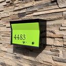 RetroBox Locking Wall Mount Mailbox in JET BLACK