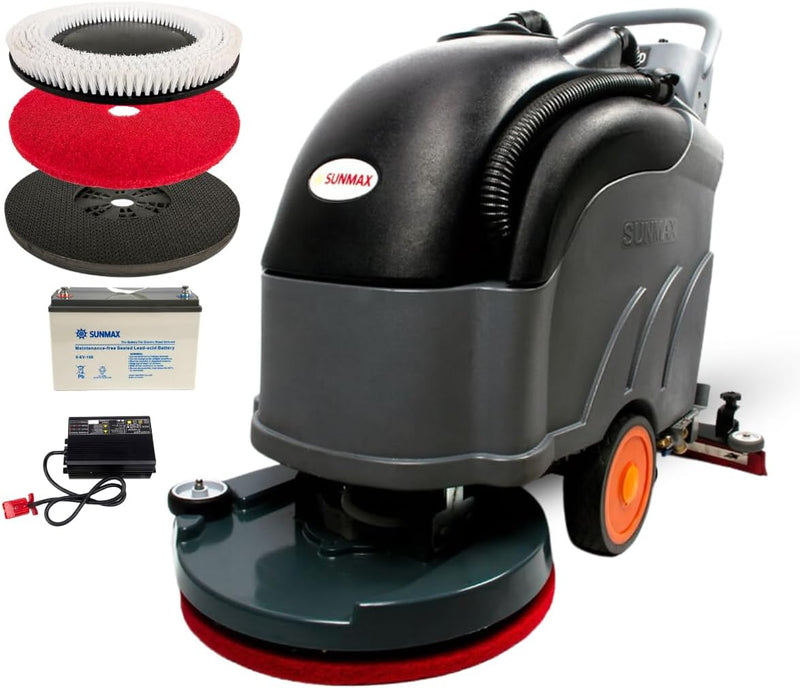 RT50D Self-Propelled Floor Scrubber – 22" Cleaning Path, 29.2V Lithium Battery, Automatic Forward/Reverse Drive with Adjustable Speed, 14.5-Gal Tank, Industrial Grade Cleaning Machine
