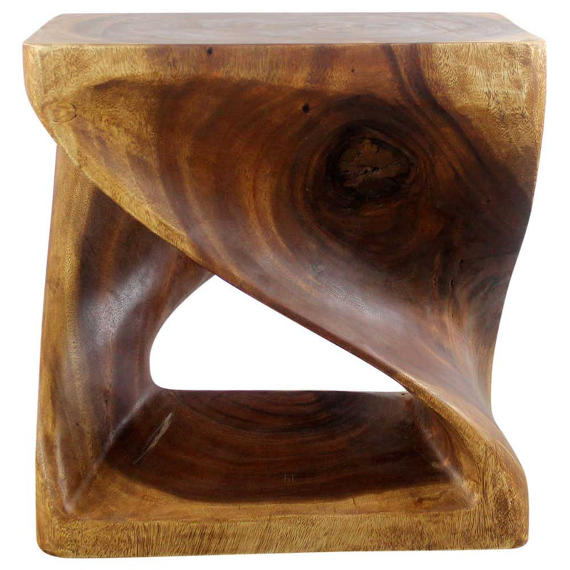 Haussmann® Rectangular Twist End Table 20 x 15 x 20 in High Walnut Oil