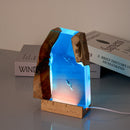 Resin Ocean Lamp,Shark and Diver resin wood lamp by EP Designlab LLC