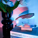 Resin Ocean Lamp,Shark and Diver resin wood lamp by EP Designlab LLC