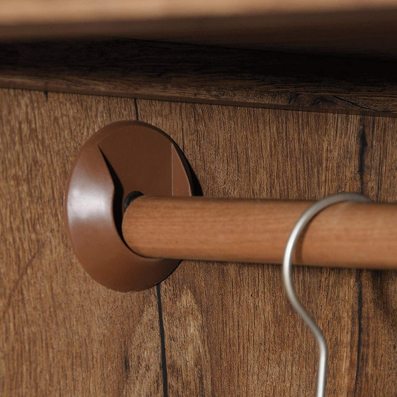 Rustic Oak Drawer and Garment Rod Wardrobe Armoire, photo 4 of 5