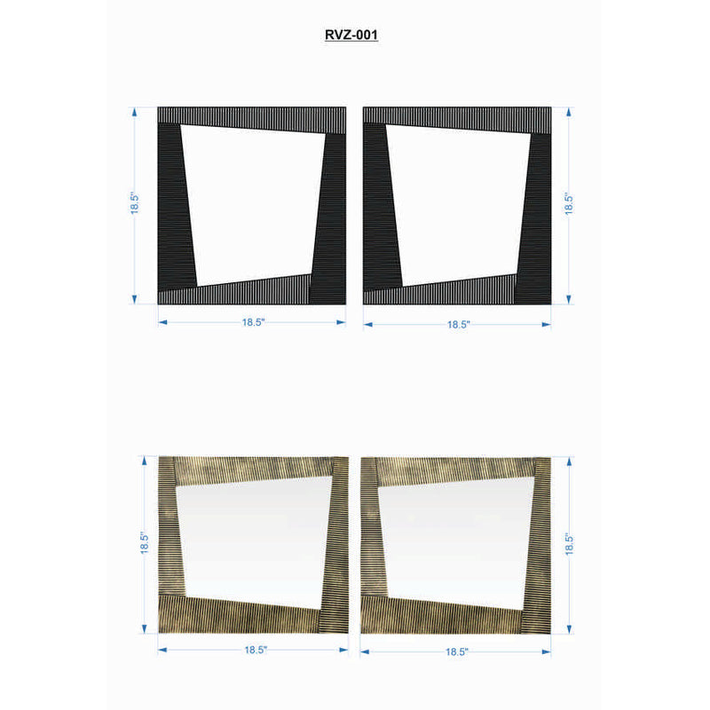 Louviere Modern Gold Wall Mirror