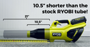 STUBBY® Car Drying Nozzle for RYOBI 730, 650, & 600 CFM Leaf Blowers