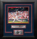 Rafael Devers in Action Boston Red Sox 8" x 10" Framed Baseball Photo with Engraved Autograph by Dynasty Sports & Framing