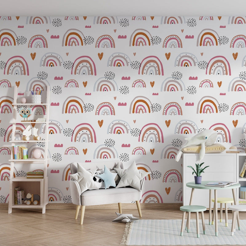 Pastel Rainbow Wallpaper Peel and Stick