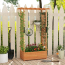 Raised Garden Bed with Arch Trellis-Orange by LJGDeals