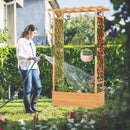 Raised Garden Bed with Arch Trellis-Orange by LJGDeals