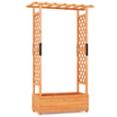 Raised Garden Bed with Arch Trellis-Orange by LJGDeals