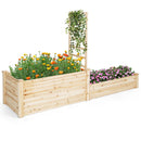 Raised Garden Bed with Trellis-Natural by LJGDeals