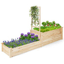 Raised Garden Bed with Trellis-Natural by LJGDeals