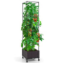 67 Inches Raised Garden Bed with Planter Box and Trellis by LJGDeals
