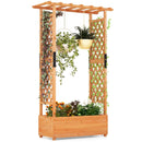 Raised Garden Bed with Arch Trellis-Orange by LJGDeals