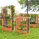 Raised Garden Bed with Arch Trellis-Orange by LJGDeals