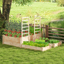 Raised Garden Bed with Trellis-Natural by LJGDeals