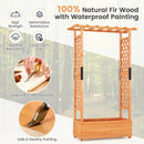 Raised Garden Bed with Arch Trellis-Orange by LJGDeals
